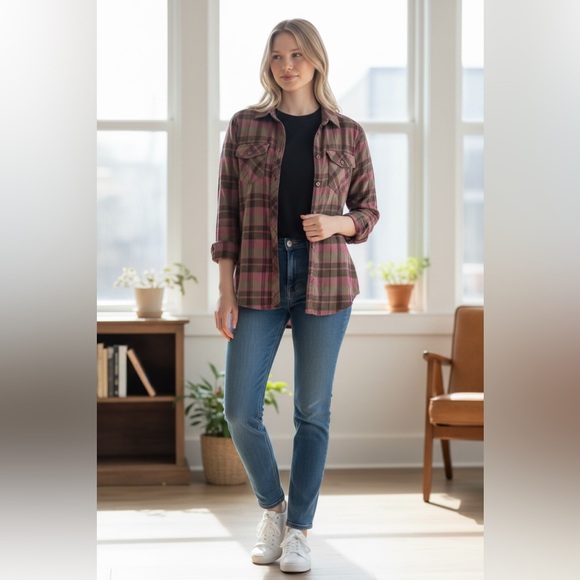 Gander Mountain Tops - Gander Mountain Guide Series Plaid Flannel Button-Down Shirt Women’s